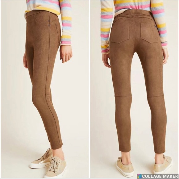 Sanctuary x Anthropologie Mona Suede Jeggings - Picture 2 of 6